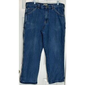 Blue Mountain Fleece Lined Carpenter Jeans Men's 38 X 30 Blue Outdoor Workwear